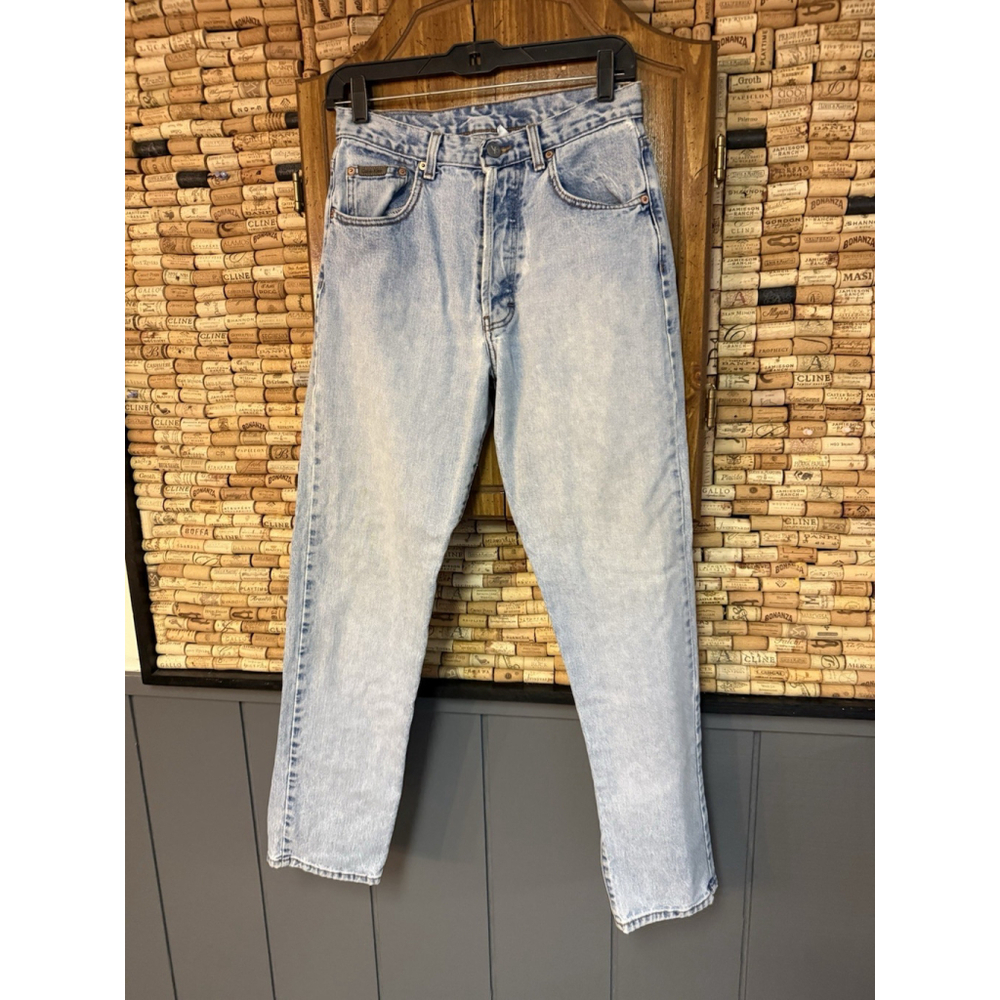 VTG Calvin Klein Jeans Womens Vintage Light Wash Denim Fly USA 90s 7/26 Straight